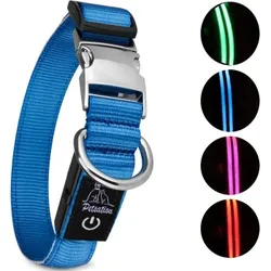 Petsation Leuchthalsband Hundehalsband blau S