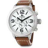 TW Steel Marc Coblen Edition Chrono mit Lederband 50 MM White/Brown TWMC57