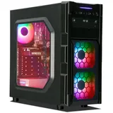 ANKERMANN-PC Business Office Game Gaming-PC (Intel Core i7 8700, GeForce GTX 1660, 16 GB RAM, 1000 GB SSD, Luftkühlung) schwarz