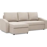 Ecksofa mit Schlaffunktion,  Beige - Beige