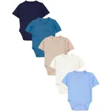 TupTam Kurzarmwickelbody TupTam Baby Jungen Kurzarm Wickelbody Baumwolle Body 5er Set beige|blau|bunt|grün 80