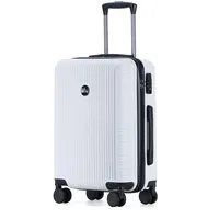 Blade Handgepäck - Hartschalen Koffer Trolley - Leichter Reisekoffer Handgepäck aus ABS+PC mit TSA Schloss - 4 Spinner Räder Koffer- Rollkoffer (Weiß-L)