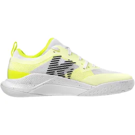 Kempa Kourtfly W in weiß/fluo gelb 39 - atmungsaktiv und hoher Grip Dank Michelin-Sohle