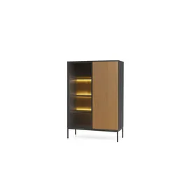 Möbel Kraft Vitrine 104 x 0 x 166 cm Schwarz