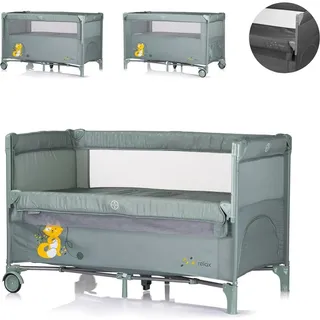 Chipolino Reisebett Relax 2 Ebenen, Vorderseite absenkbar, Seiteneingang, Tasche