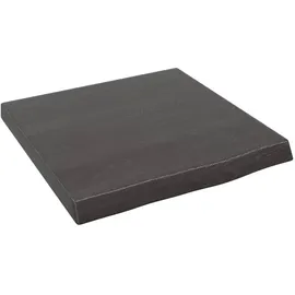 vidaXL Waschtischplatte Dunkelbraun 40x40x(2-4)cm Massivholz Behandelt