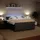 vidaXL Boxspringbett 180 x 200 cm Dunkelgrau