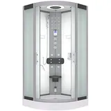 AcquaVapore Dampfdusche Duschkabine Sauna Dusche D58-10M3-EC 90x90 cm mit 2K Scheiben Versiegelung