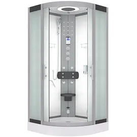 AcquaVapore Dampfdusche Duschkabine Sauna Dusche D58-10M3-EC 90x90 cm mit 2K Scheiben Versiegelung