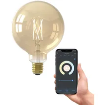 Calex Smart E27 G125 7W LED-Filament 806lm Gold,
