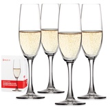 Spiegelau 4-teiliges Champagnerflöten-Set, Sektgläser, Kristallglas, 190 ml, Winelovers 4090187
