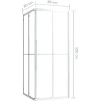 vidaXL Duschkabine ESG 80x80x180 cm