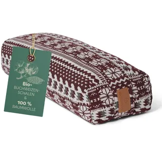 DoYourFitness Yoga-Bolster »Paravati« gefüllt Buchweizen rot/weiß eckig Style 9 rot | Gr.: onesize
