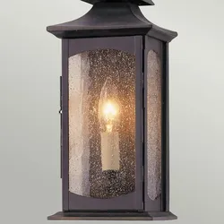 Licht-Erlebnisse Wandaußenleuchte PENRITH ölgeriebenes Bronze Transparent Aluminium Regenglas LE117752