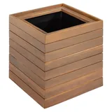 prestige home living outdoor Quadratischer Pflanzkübel 30 x 30 x 35 cm Braun