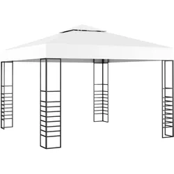 Gartenpavillon 3×3 m Weiß