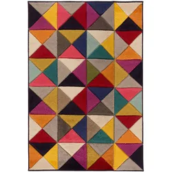 Kadima Design Designer-Teppich in lebhaften Farben, Geometrischer Muster, `Meon Ben`. 160x230 cm