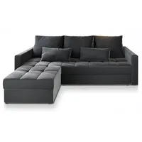 Masseno Ecksofa, Grau, Kunststoff, 3-Sitzer, L-Form,L-Form, 220x140 cm, Wohnzimmer, Sofas & Couches, Wohnlandschaften, Ecksofas
