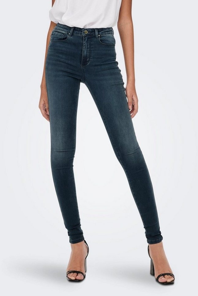 ONLY Skinny-fit-Jeans Royal (1-tlg) Plain/ohne Details blau