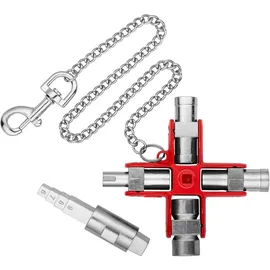 Knipex Universal-Schlüssel ''Bau'' für gängige Schränke und Absperrsysteme 90 mm