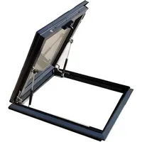 Große Dachfenster und Dachfenster, Aluminium-Dachluke mit doppellagigem gehärtetem Glas, regenfeste Flachdach-Beleuchtung für Flur, Dachboden, Treppen, Garage