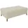 s-style möbel Hocker, Wohnzimmer, Fußhocker 118 x 73 x 40 cm, 2 Sitzer Sofahocker Kratzfest Massivholzfüße Braun Cord Stoff Milo Beige,