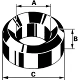 Rudolf Flume Technik GmbH Bergeon-Einpresslager Bronze B11, Bohrung Ø 1,00 Außen Ø 3,00 Höhe 1,50mm, Inhalt 10,00 Stück