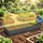 Outsunny Hochbeet 241 x 90,5 x 30 cm Grau