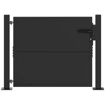 vidaXL Gartentor 110 x 105 cm Schwarz/Pulverbeschichteter Stahl