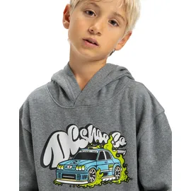 DC Shoes Kapuzensweatshirt DC SHOES "Tire Fire", Jungen, Gr. 10(140-148cm), grau (dunkelgrau heather), 55% Baumwolle, 25% Baumwolle, 20% Polyester, Sweatshirts