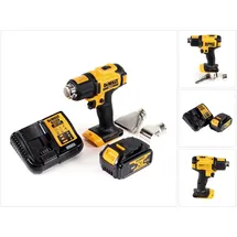 DeWalt DCE 530 M1 Akku Heissluftpistole 18V 530°C + 1x Akku 4,0Ah + 1x Lader + Flächen- und