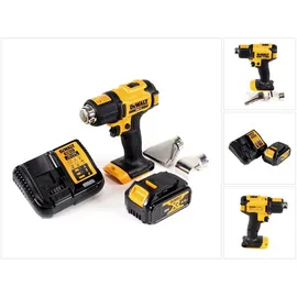 DeWalt DCE 530 M1 Akku Heissluftpistole 18V 530°C + 1x Akku 4,0Ah + 1x Lader + Flächen- und