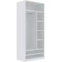 marmex möbel TRES 02B Garderobenschrank 90x206x51 weiß