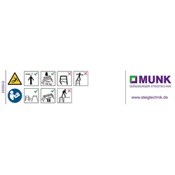 Munk Hinweis-Aufkleber für Arbeitsdiele - 019161