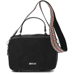 Schwarze Handtasche Big Star Modische Umhängetasche, universal