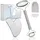 alyvisun Gua Sha Set, Gesichtsmassagegerät Roller Edelstahl, Gesicht Massage für Anwendung Gegen Face Leichte Schwellungen, Mit Tragetasche & Reinigungstuch
