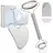 alyvisun Gua Sha Set, Gesichtsmassagegerät Roller Edelstahl, Gesicht Massage für Anwendung Gegen Face Leichte Schwellungen, Mit Tragetasche & Reinigungstuch