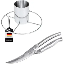 bremermann Hähnchenhalter onesize Edelstahl Silber/Weiß
