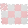 Spielmatte, Puzzlematte, rosa/weiß