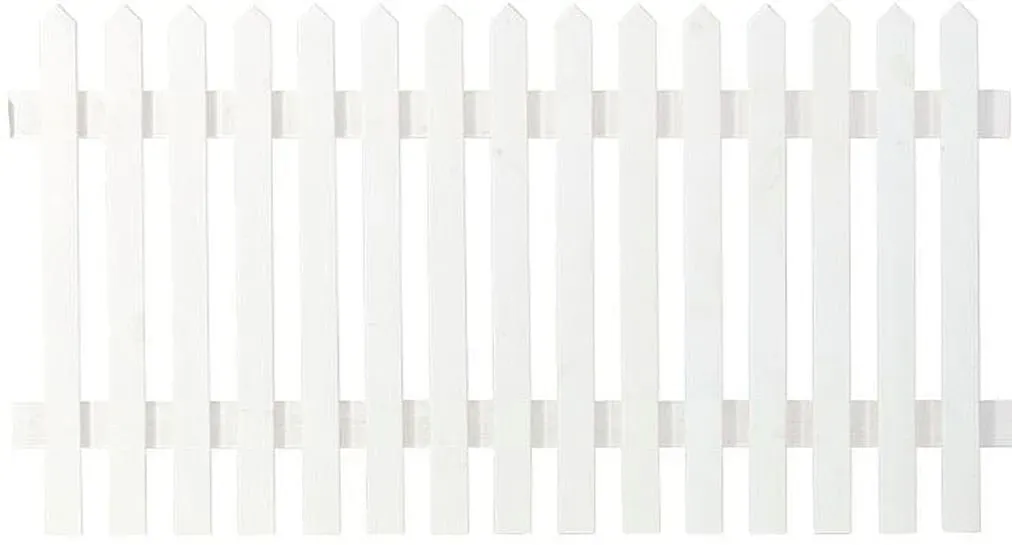 Gartenzaun PLUS "Skagen", weiß, H:80cm L:150cm, Holz, Stahl, Zaunelemente, Höhe: 80 und 120 cm, Gesamtlänge: 4,78 bis 23,62 m, zum Einbetonieren