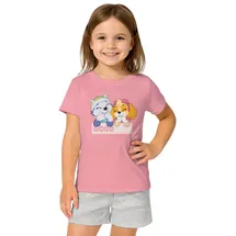Paw Patrol Schlafanzug Good vibes Pyjama Set Kurzarm in grau/rosa - 98, - 104,