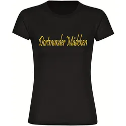 multifanshop Damen T-Shirt - Dortmund - Dortmunder Mädchen - Druck gelb - Frauen