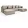 lookway Ecksofa U-Form Textil 3-Sitzer Beige