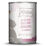 MjAMjAM Duo 6 x 400 g - zarte Ente & Hühnchen an Möhrchen