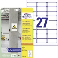 Avery Zweckform Papier-Etiketten stark haftend 63,5 x 29,6 mm