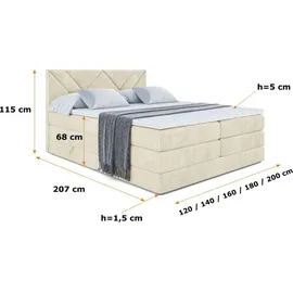 altdecor Barwa King 180 x 200 cm H3/H4 Beige