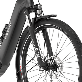 Fischer Cita 7.0I Citybike (Laufradgröße: 28 Zoll, Rahmenhöhe: 43 cm, Damen-Rad, 630 Wh, Schiefergrau)