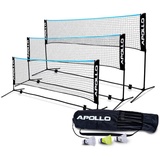 Apollo Badminton und Volleyball Netz | Blau 500 CM