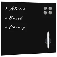vidaXL Magnettafel 60 x 60 cm Schwarz
