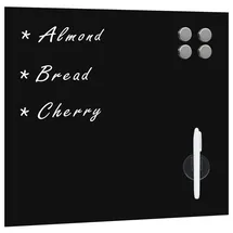 vidaXL Magnettafel 60 x 60 cm Schwarz